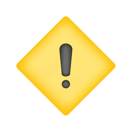 Exclamation danger sign in square frameのイラスト素材