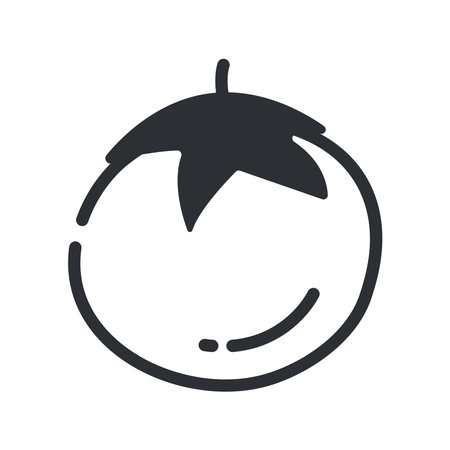 Tomato line icon, outline vector sign, linear pictogram isolated on white background.のイラスト素材