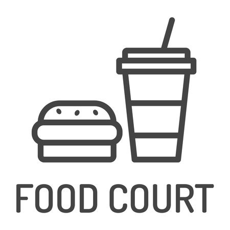 food court sign board. vector illustrationのイラスト素材