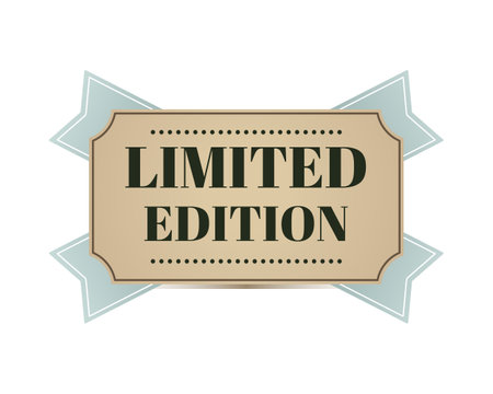 Limited edition label, icon, sign. Sticker for organic products. organic food badge. vector illustration.のイラスト素材