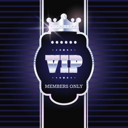 VIP card template with silver and elements. vector illustrationのイラスト素材