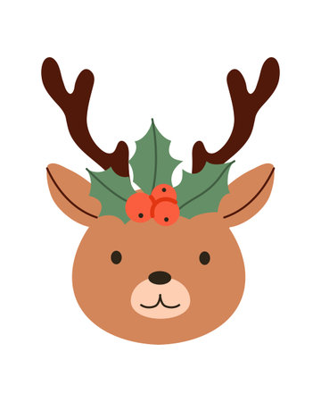 Snow Globe, Christmas glass ball isolated on white background. Cute flat style, vector illustrationのイラスト素材