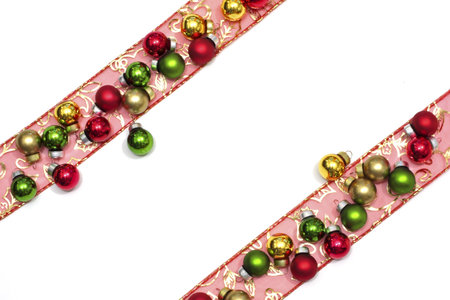 Designed ribbon with christmas balls