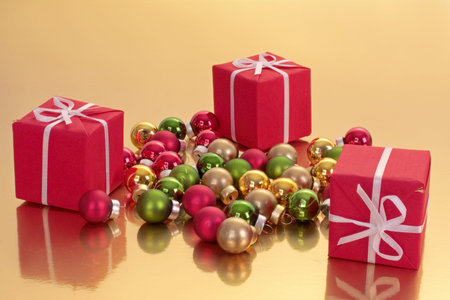 Christmas presents and ornaments