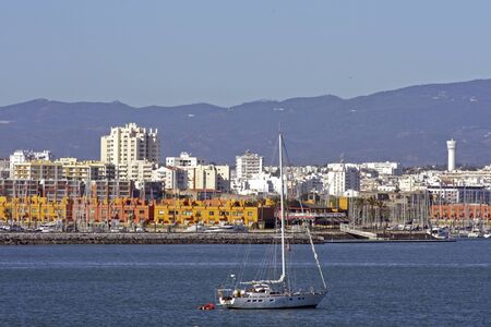 View on Portimao in Portugalの写真素材