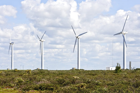 Windturbines in the countryside from Portugal