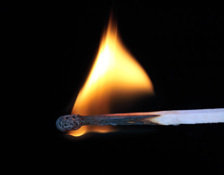 Lucifer match burning
