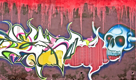 Graffiti on wall のeditorial素材