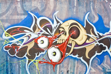 Graffiti on wall のeditorial素材