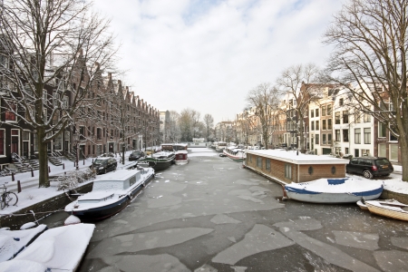 Winter scenic from Amsterdam in the Netherlandsの写真素材