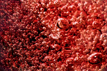Red bubble background close upの写真素材