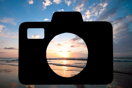 Beautiful scenic seen through a camera