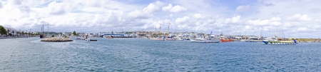 Panoramic view from Lagos harbor in Portugalの写真素材