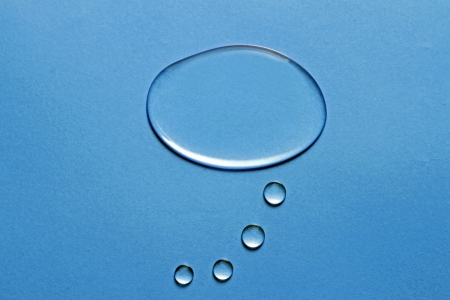 Thought bubble made out of waterの写真素材