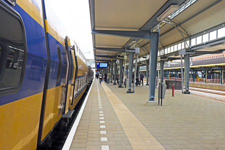 Train waiting at  s-Hertogenbosch station in the Netherlands
