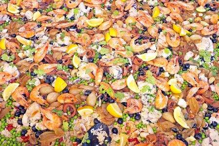 Paella, typical Spanish dishの写真素材