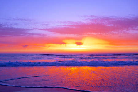 Incredible sunset at the westcoast from Portugalの写真素材