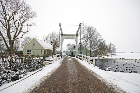 Winterlandscape in the countryside from the Netherlandsの写真素材