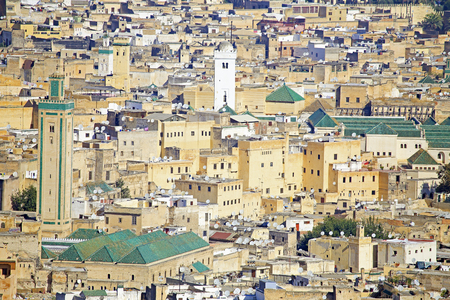 View of Kairaouine Mosque in Fes, Morocco, Africaの写真素材