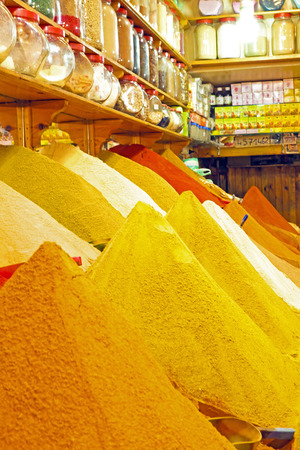 Morocco, spices at local marketのeditorial素材