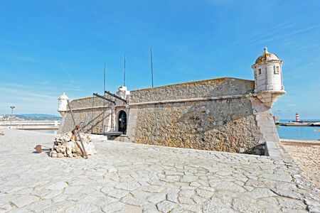 Medieval Fortaleza da Ponta da Bandeira at Lagosのeditorial素材