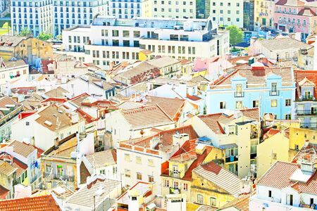 Lisbon houses in Portugal Europeの写真素材