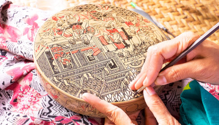 Making antique asian handicraft