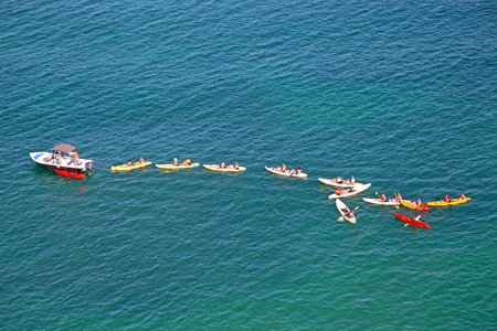 Aerial from kayaking at Ponte Piedade at Lagos Portugalのeditorial素材