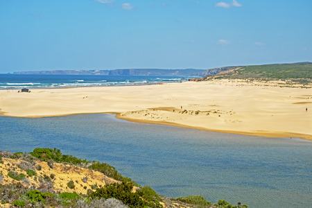 View on Carapateira beach on the westcoast in Portugalの写真素材