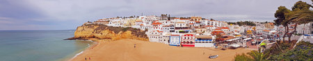 Panorama from the village Carvoeiro in the Algarve Portugalの写真素材