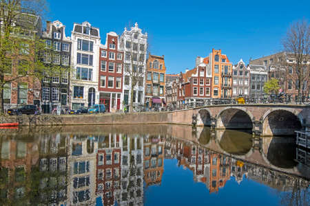 City scenic from Amsterdam in spring in the Netherlandsのeditorial素材