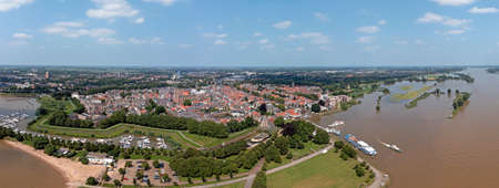 Aerial panorama from the city Gorinchem in the Netherlandsの写真素材