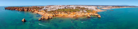 Aerial panorama from the city of Lagos in the Algarve Portugalの写真素材