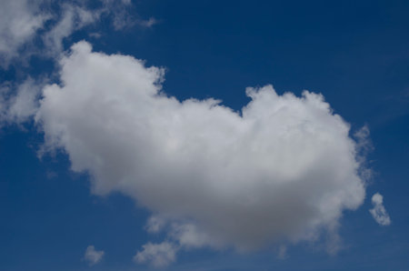 White cloud in the blue sky for wallpaper decorative design.