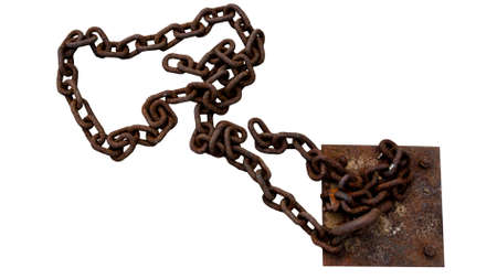 Chain isolated on white background. File contains with clipping path so easy to work.の写真素材