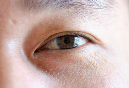 Close up human of the eyes, Asian Thailand for wallpaper decorative design.の写真素材