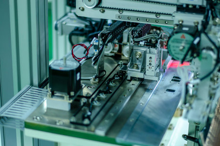 Industrial machine in the factory semiconductor industry for wallpaper decorative design.