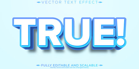 True text effect, 3d style editable text effect, vectorのイラスト素材