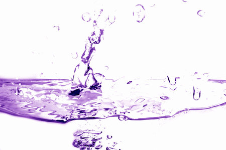 Fresh water splash on white background. Pink versionの写真素材