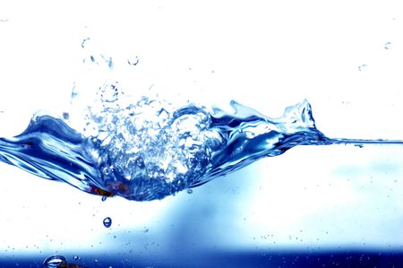 Fresh water splash on white backgroundの写真素材