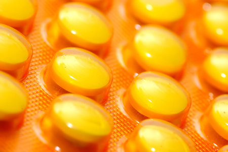 Vitamin C conceptual backgroundの写真素材