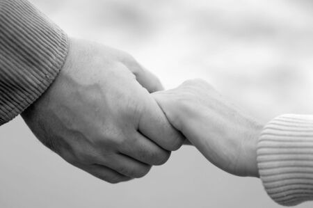 always together.... ocean in the backgroundの写真素材