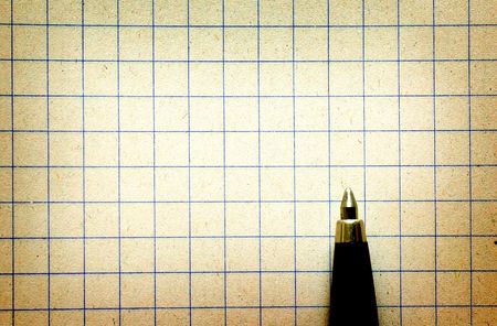 Pen on empy piece of paper. Background ready to use!の写真素材