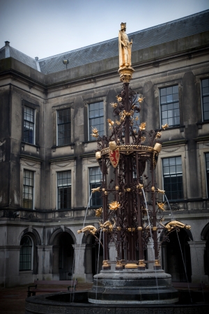 The stature outside of Binnenhof Palace - Dutch Parlament in the Hague (Den Haag). Netherlands (Holland)のeditorial素材