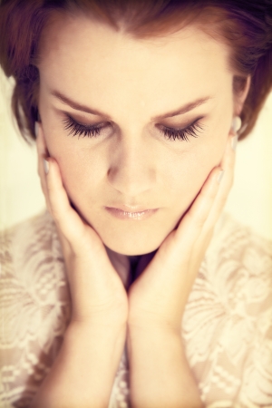 Young elegant lady in glamour, beauty fashion. Make-up styleの写真素材
