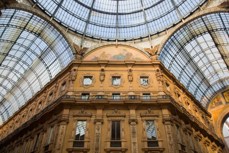 Vittorio Emanuele II Gallery at Piazza del Duomo in Milan. Lombardy, Italy.のeditorial素材