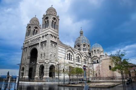 Sainte Marie Majeure cathedral in Marseille, France. Also called La Major or La Nouvelle Major.のeditorial素材