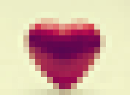 Red heart shape on wicker  Symbol of love, Valentineの写真素材