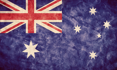 Australia grunge flag. Vintage, retro style. High resolution, hd quality. Item from my grunge flags collection.の写真素材