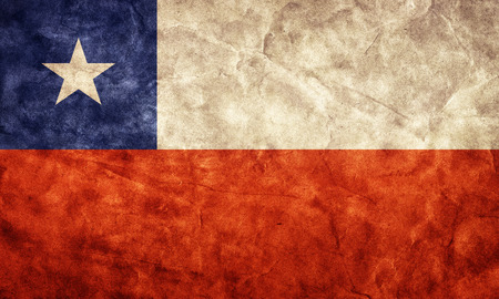 Chile grunge flag. Vintage, retro style. High resolution, hd quality. Item from my grunge flags collection.の写真素材